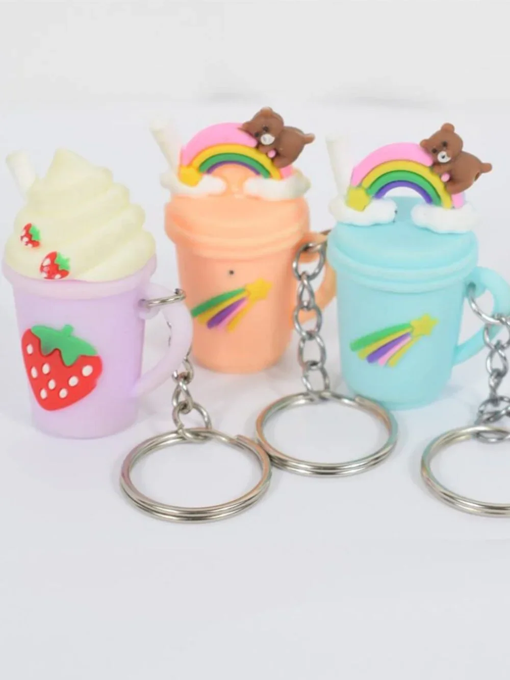 50PCS Bulk Keychains Set, Split Keychains Rings with Chain 1 inch, Key Rings, Ke